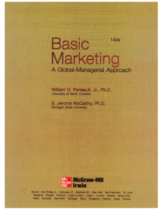 Basic Marketing-Global Managerial Approach