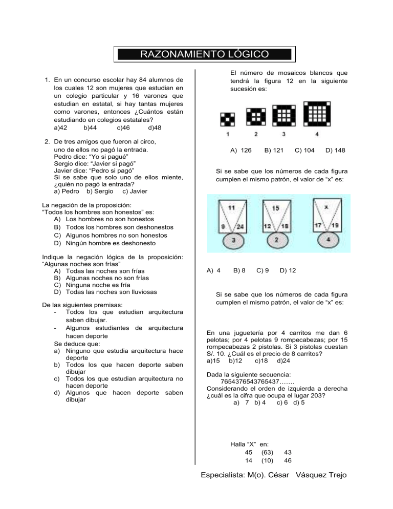 Razonamiento Lógico-nombramiento Docente