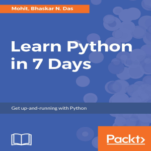 Learn Python in 7 days - get up-and-running with Python 
