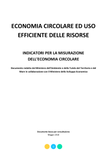 economia circolare ed uso efficiente delle risorse - indicatori per la misurazione della circolartita - bozza maggio 2018