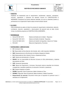 RH-P-001 Gestión de RRHH v01