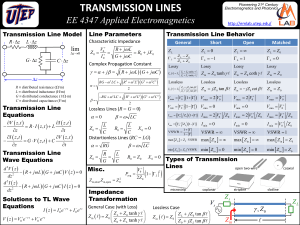 Summary of Transmission Lines