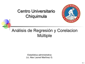 Regresiòn y correlación Lineal-Multiple