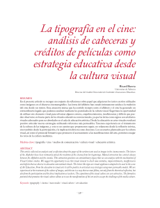 Huerta, Ricard - La tipografía en el cine, análisis de cabeceras y créditos de películas como estrategia educativa desde la cultura visual
