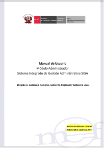 Manual de Usuario SIGA - M&oacute;dulo Administrador