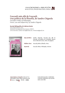 Reseña Foucault más allá de Foucault 