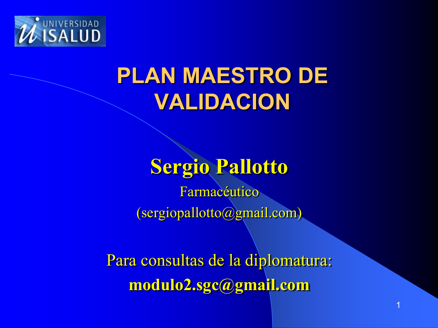 Plan Maestro de Validacion (2) POWER POINT