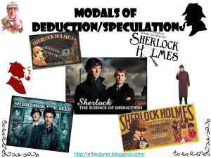 Modals of deductions/Speculations Lesson Plan 