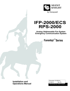 IFP2000-IFP2000ECS Silent Knight Manual