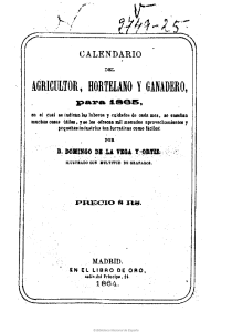 Calendario del agricultor, hortelano y ganadero 1865