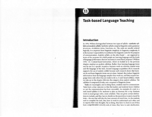 4. Task-based Language Teaching