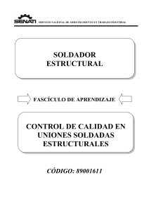 CONTROL DE CALIDAD DE UNIONES SOLDADAS ESTRUCTURALES
