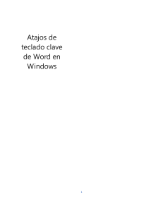 ATAJOS DE TECLADO CLAVE DE WORD EN WINDOWS
