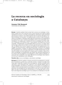 La recerca sociologia a Catalunya
