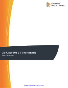 CIS Cisco IOS 15 Benchmark v4.0.0
