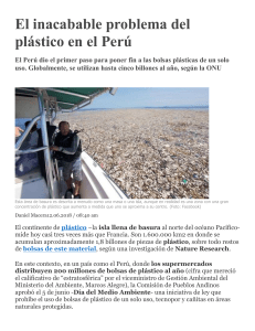 El inacabable problema del plástico en el Perú