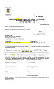 70 FORMATO DE CITACION PARA NOTIFICACION PERSONAL AUTO ADMISORIO DE DEMANDA (1)