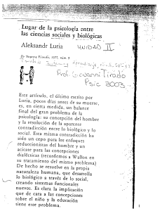 3- Luria, A. (1977). Lugar de la psicología