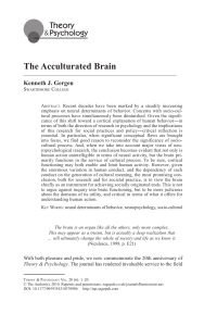 Gergen, K. (2010). The Acculurated Brain