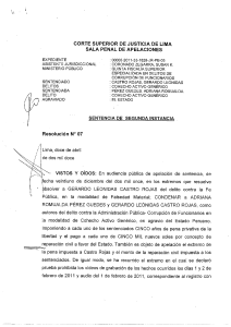 SENTENCIA SEGUNDA INSTANCIA EXP. N°05-2012 - COHECHO ACTIVO GENERICO