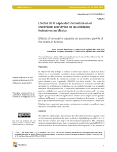 Efectos de la capacidad innovadora en el crecimiento econommico México