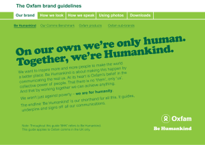Ejemplo Manual de Identidad - Oxfam