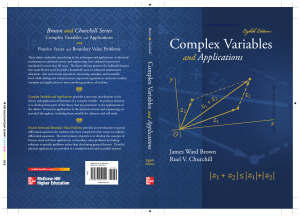 Complex variables and applications - James Ward Brown & Ruel V. Churchill - 8ed