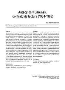 Anteojito y Billiken, contrato de lectura (1964-1983)