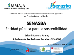 Enfoque para la presentación sostenible del servicio de agua rural en América Latina y el Caribe