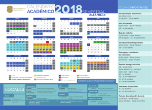Calendario academico UG