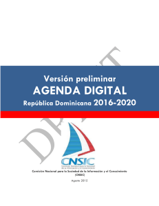 Versin Preliminar Agenda Digital R.D. 2016-2020