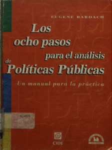LOS OCHO PASOS PARA EL ANALISIS DE POLITICAS PUBLICAS