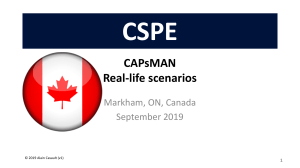 CAPsMAN, real life uses by Alain Casault, ing. (CSPE, Canada)