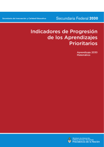 IPA- INDICADORES DE PROGRESIÓN DE LOS APRENDIZAJES PRIORITARIOS APRENDIZAJE 2030- MATEMÁTICA  SICE (1)