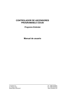 Manual CEA36: Controlador de Ascensores Programable