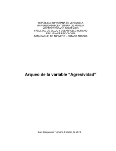 Arqueo de la agresividad 