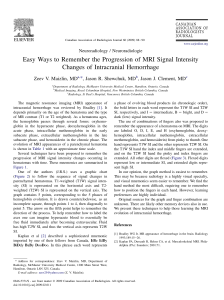 Easy Ways to Remember the Progression of MRI Signal Intensity Changes of Intracranial Hemorrhage