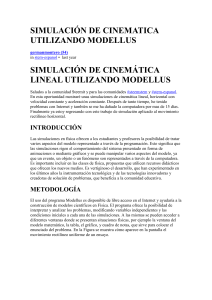 SIMULACIÓN DE CINEMATICA UTILIZANDO MODELLUS