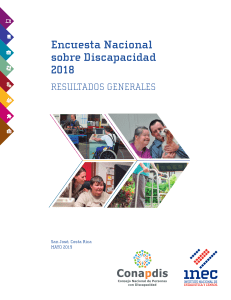 Encuesta nacional sobre discapacidad 2018 en Costa Rica. Resultados generales
