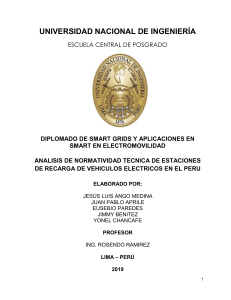 ANALISIS DE NORMATIVIDAD TECNICA DE ESTACIONES DE RECARGA DE VEHICULOS ELECTRICOS EN EL PERU