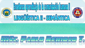 SEMÁNTICA DE LA PALABRA SINONIMIA