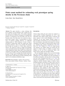 Point–count method for estimating rock ptarmigan spring density in the pyrenean chain