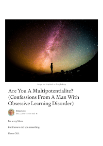 Are You A Multipotentialite?