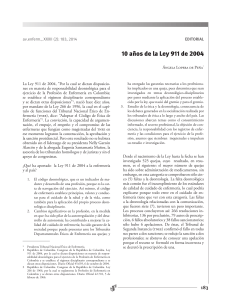 Ley 911 de 2004 Deontología para el Ejercicio Profesional de la Enfermería en Colombia