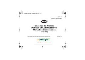instrucciones medidor cloro libre total fotometro pocket colorimeter ii
