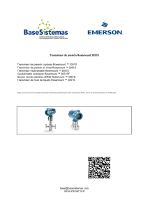 Transmisor presión Rosemount 3051S