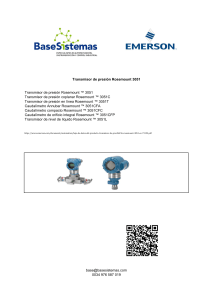 Transmisor presión Rosemount 3051