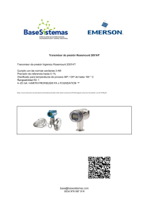 Transmisor presión Rosemount 2051HT