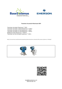 Transmisor presión Rosemount 2051