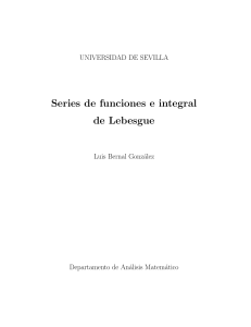 BERNAL, L; 'Series de funciones r integral de Lebesgue' ; Universidad de Sevilla 2015